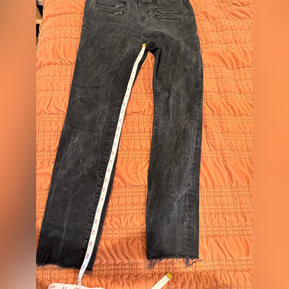 Madewell Zippy Moto Skinny Skinny Jeans - Gray Wash - Size 28 - Picture 6 of 9